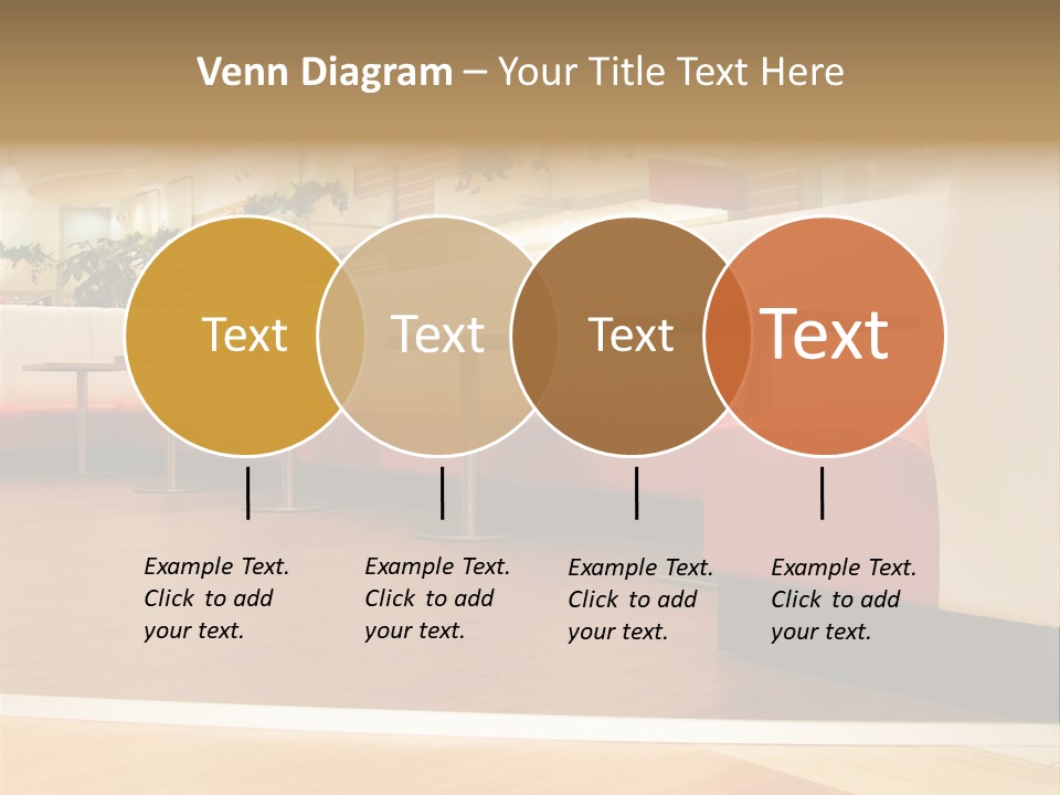 Restaurant Interior In A Shopping Mall PowerPoint Template