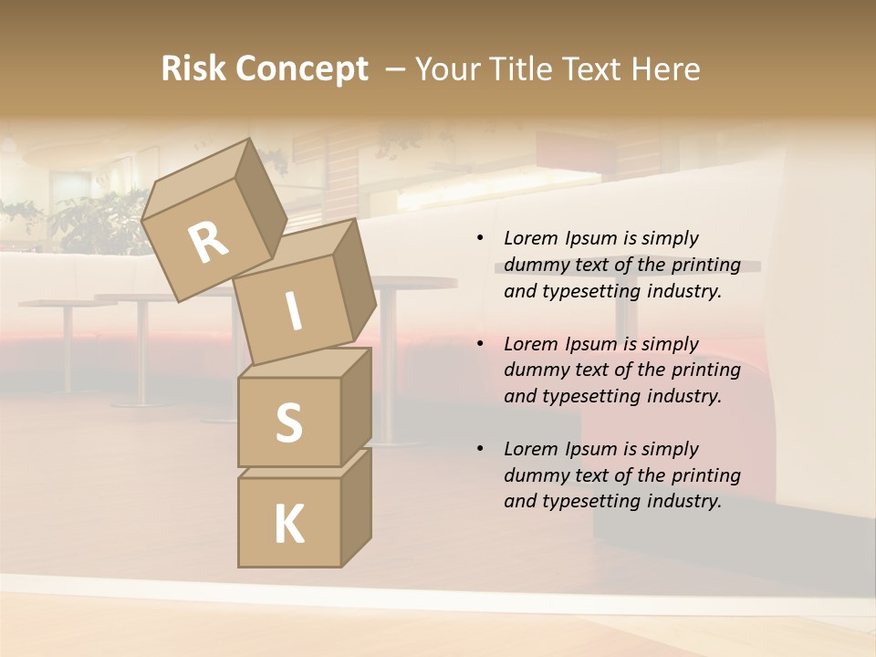 Restaurant Interior In A Shopping Mall PowerPoint Template