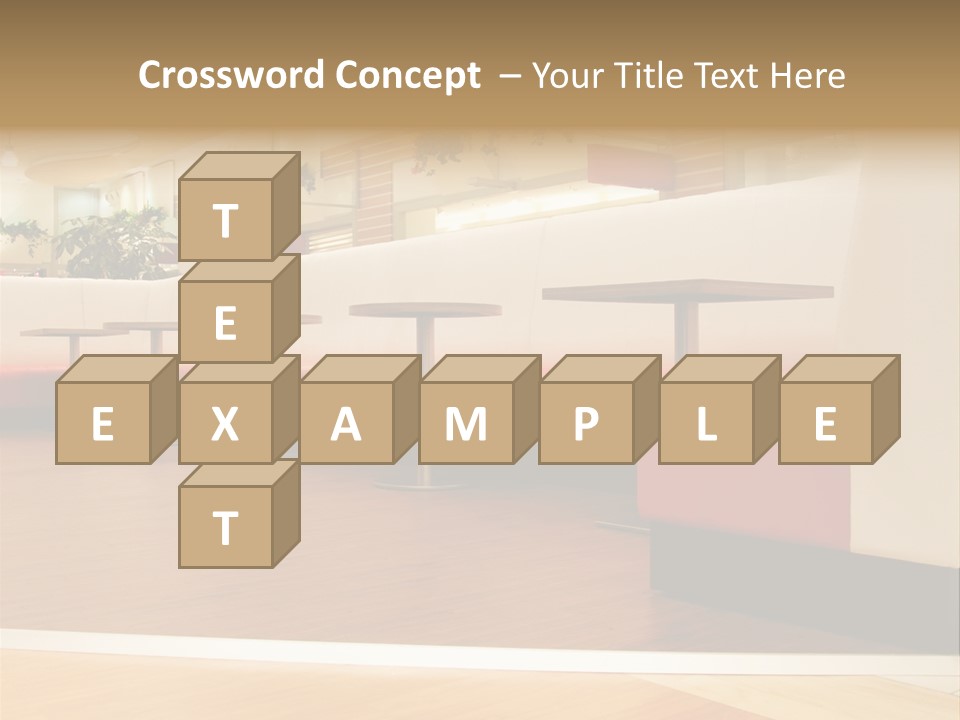 Restaurant Interior In A Shopping Mall PowerPoint Template