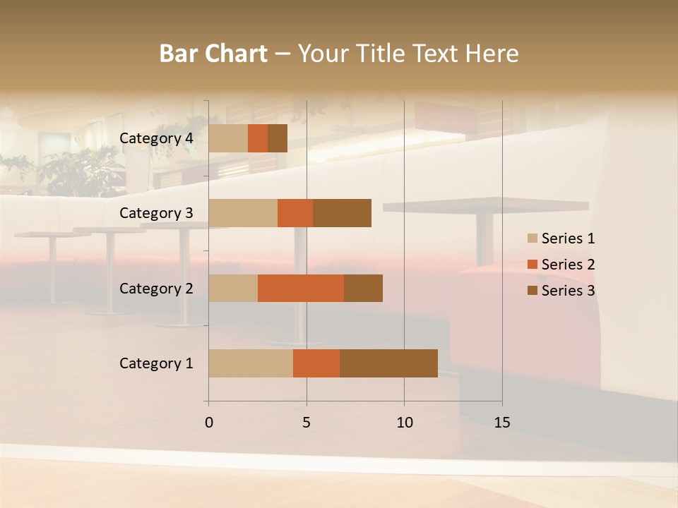 Restaurant Interior In A Shopping Mall PowerPoint Template