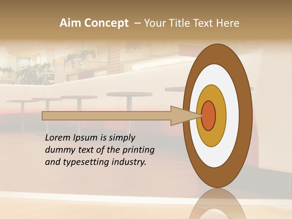 Restaurant Interior In A Shopping Mall PowerPoint Template