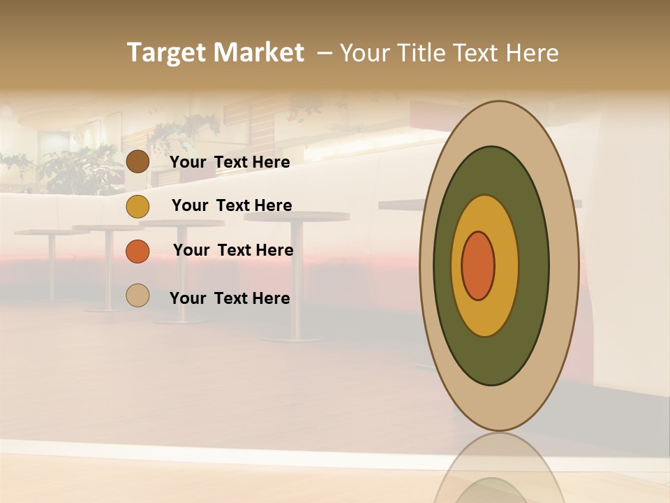 Restaurant Interior In A Shopping Mall PowerPoint Template