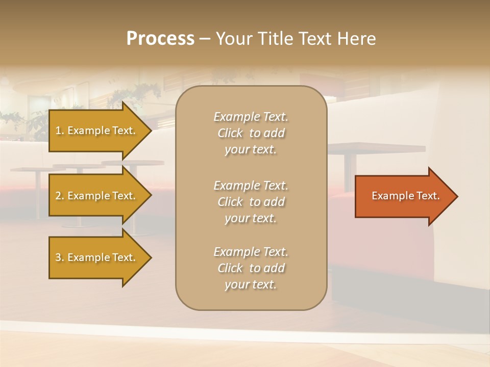 Restaurant Interior In A Shopping Mall PowerPoint Template