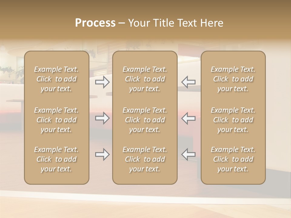 Restaurant Interior In A Shopping Mall PowerPoint Template