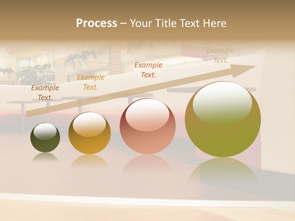 Restaurant Interior In A Shopping Mall PowerPoint Template