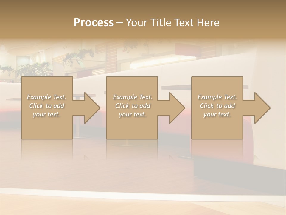 Restaurant Interior In A Shopping Mall PowerPoint Template