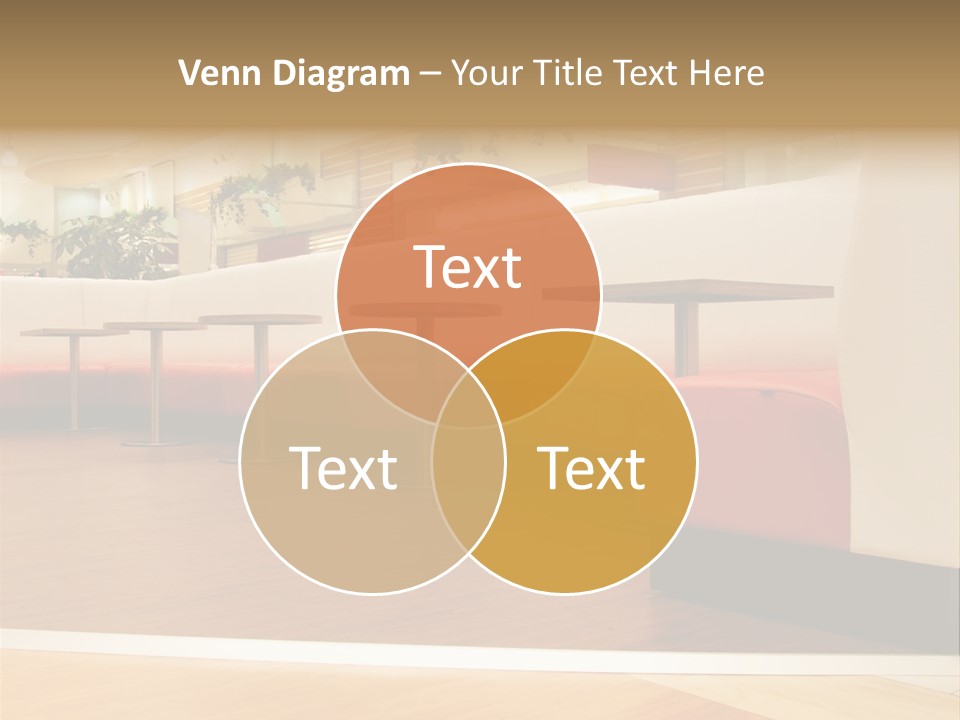 Restaurant Interior In A Shopping Mall PowerPoint Template