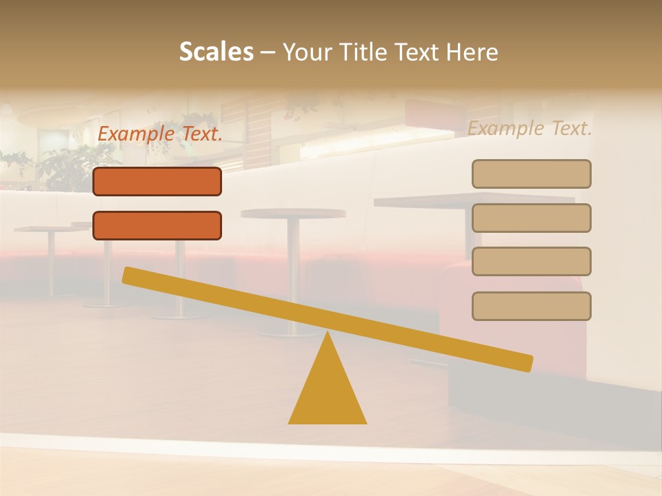 Restaurant Interior In A Shopping Mall PowerPoint Template
