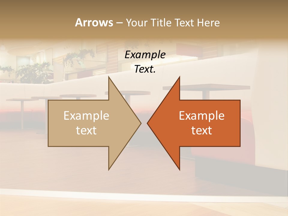 Restaurant Interior In A Shopping Mall PowerPoint Template