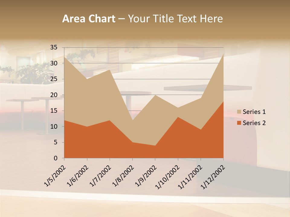 Restaurant Interior In A Shopping Mall PowerPoint Template