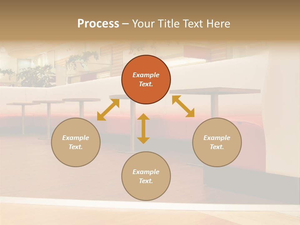 Restaurant Interior In A Shopping Mall PowerPoint Template