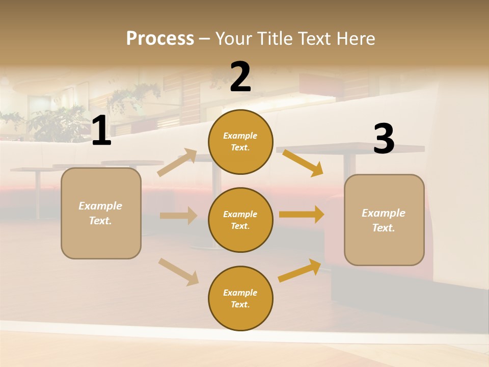 Restaurant Interior In A Shopping Mall PowerPoint Template