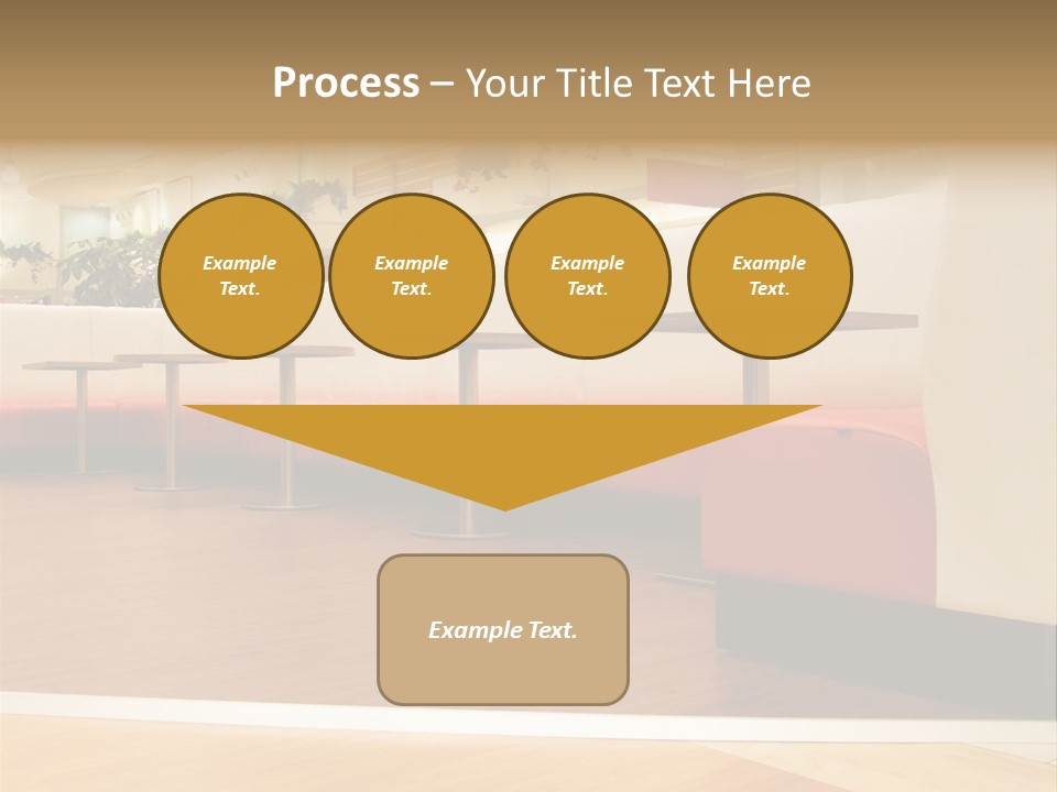 Restaurant Interior In A Shopping Mall PowerPoint Template