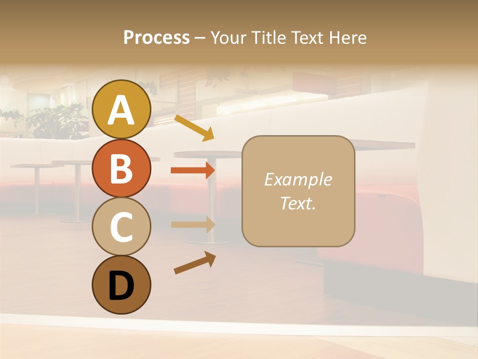 Restaurant Interior In A Shopping Mall PowerPoint Template