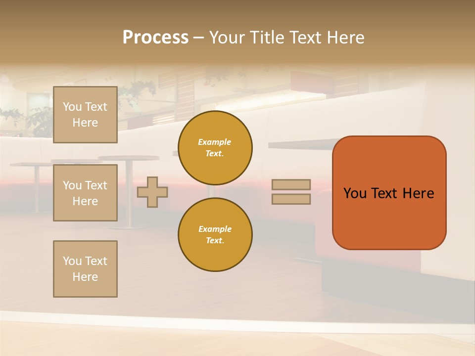 Restaurant Interior In A Shopping Mall PowerPoint Template