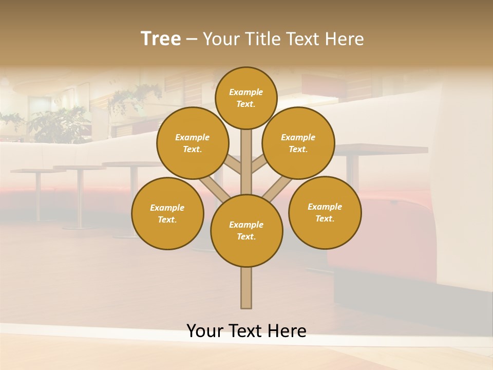 Restaurant Interior In A Shopping Mall PowerPoint Template