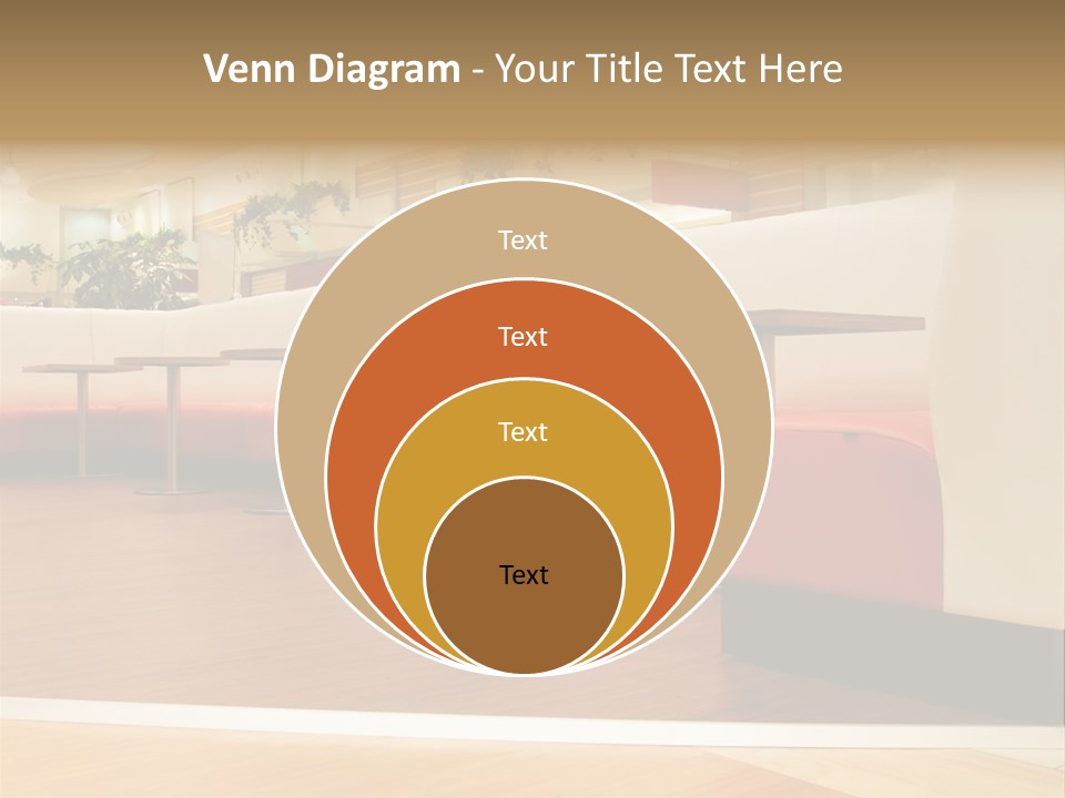 Restaurant Interior In A Shopping Mall PowerPoint Template