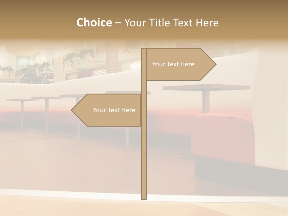 Restaurant Interior In A Shopping Mall PowerPoint Template