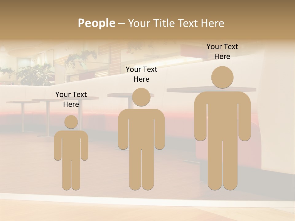 Restaurant Interior In A Shopping Mall PowerPoint Template