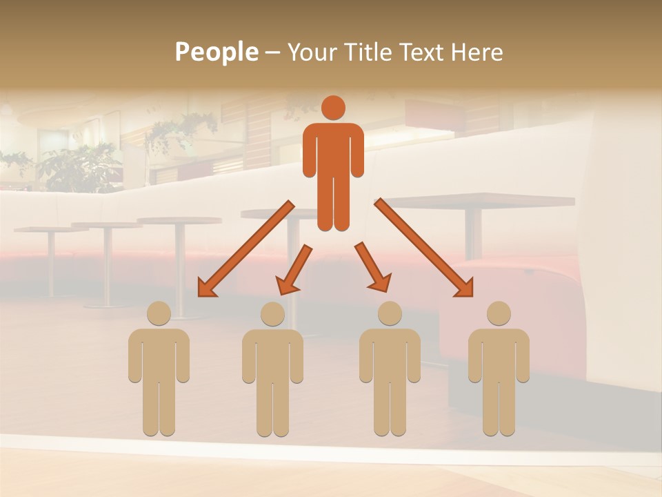 Restaurant Interior In A Shopping Mall PowerPoint Template