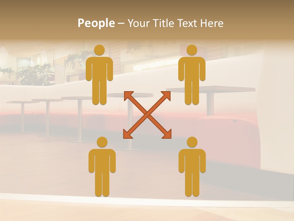 Restaurant Interior In A Shopping Mall PowerPoint Template