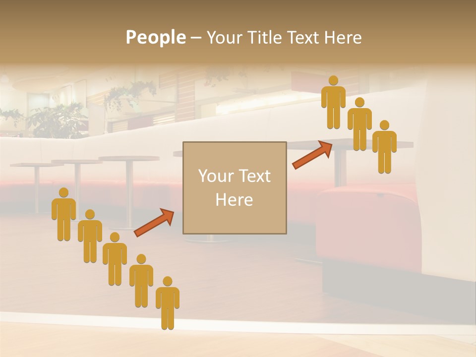 Restaurant Interior In A Shopping Mall PowerPoint Template