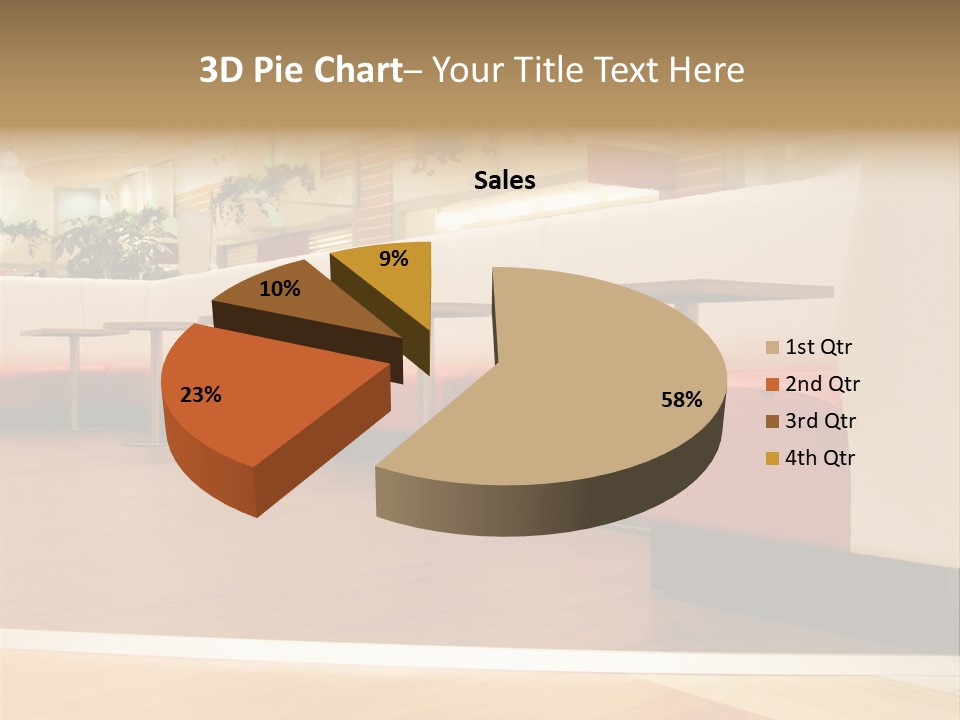 Restaurant Interior In A Shopping Mall PowerPoint Template