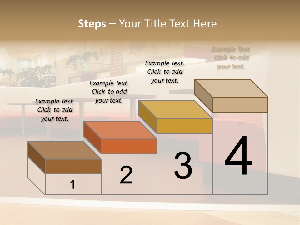 Restaurant Interior In A Shopping Mall PowerPoint Template