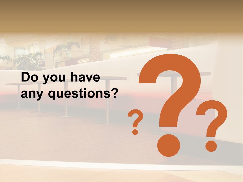 Restaurant Interior In A Shopping Mall PowerPoint Template