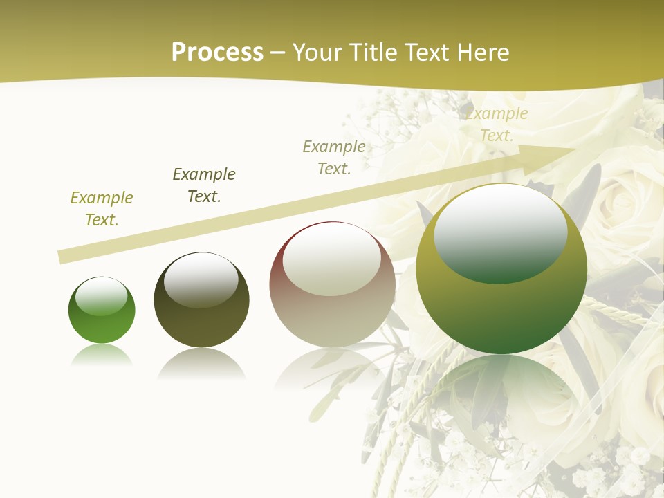 Wedding Bouquet Of White Roses PowerPoint Template