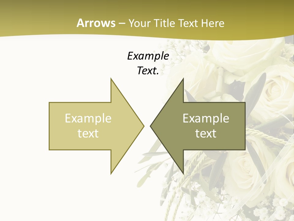 Wedding Bouquet Of White Roses PowerPoint Template