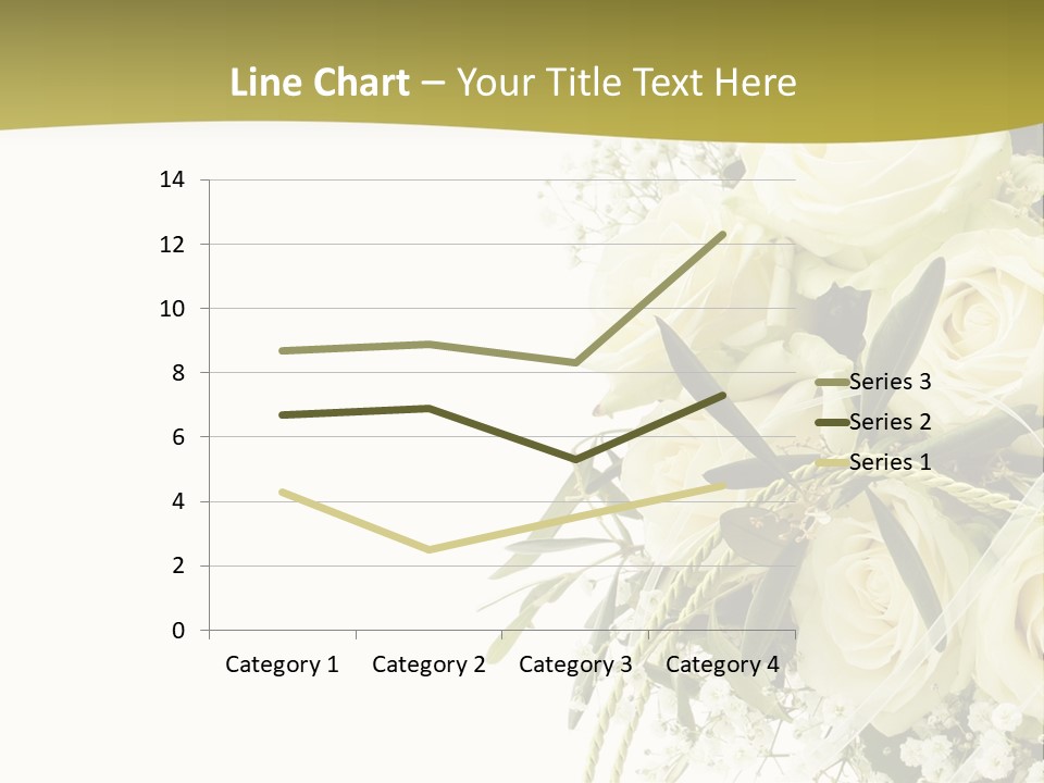 Wedding Bouquet Of White Roses PowerPoint Template