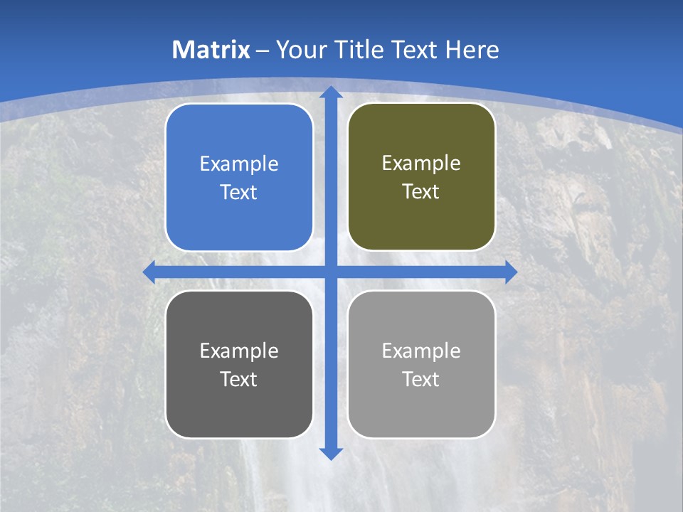 A Waterfall With A Blue Sky In The Background PowerPoint Template
