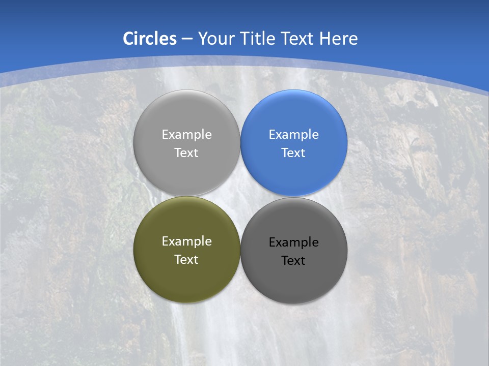 A Waterfall With A Blue Sky In The Background PowerPoint Template