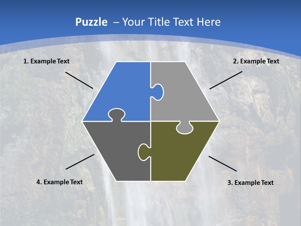 A Waterfall With A Blue Sky In The Background PowerPoint Template