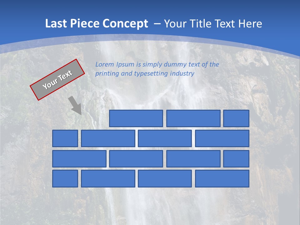 A Waterfall With A Blue Sky In The Background PowerPoint Template