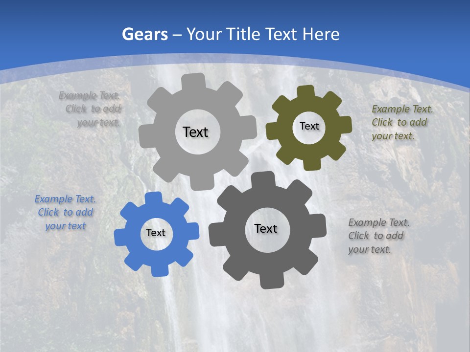 A Waterfall With A Blue Sky In The Background PowerPoint Template