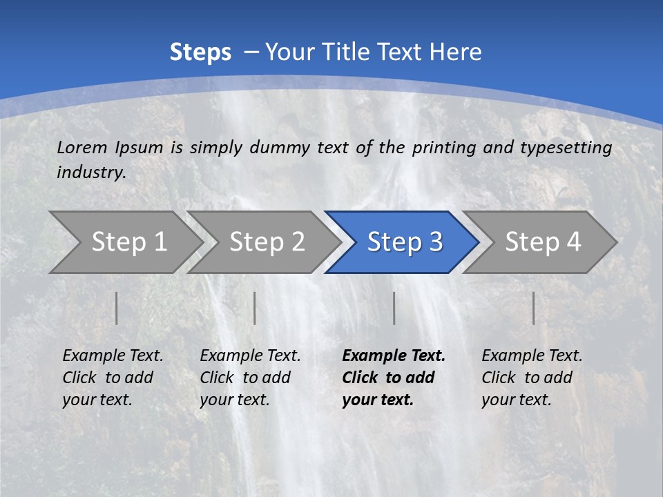 A Waterfall With A Blue Sky In The Background PowerPoint Template
