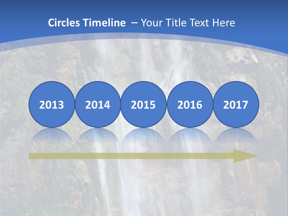 A Waterfall With A Blue Sky In The Background PowerPoint Template