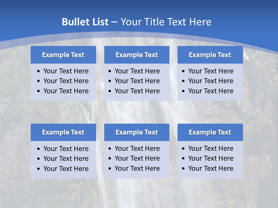 A Waterfall With A Blue Sky In The Background PowerPoint Template