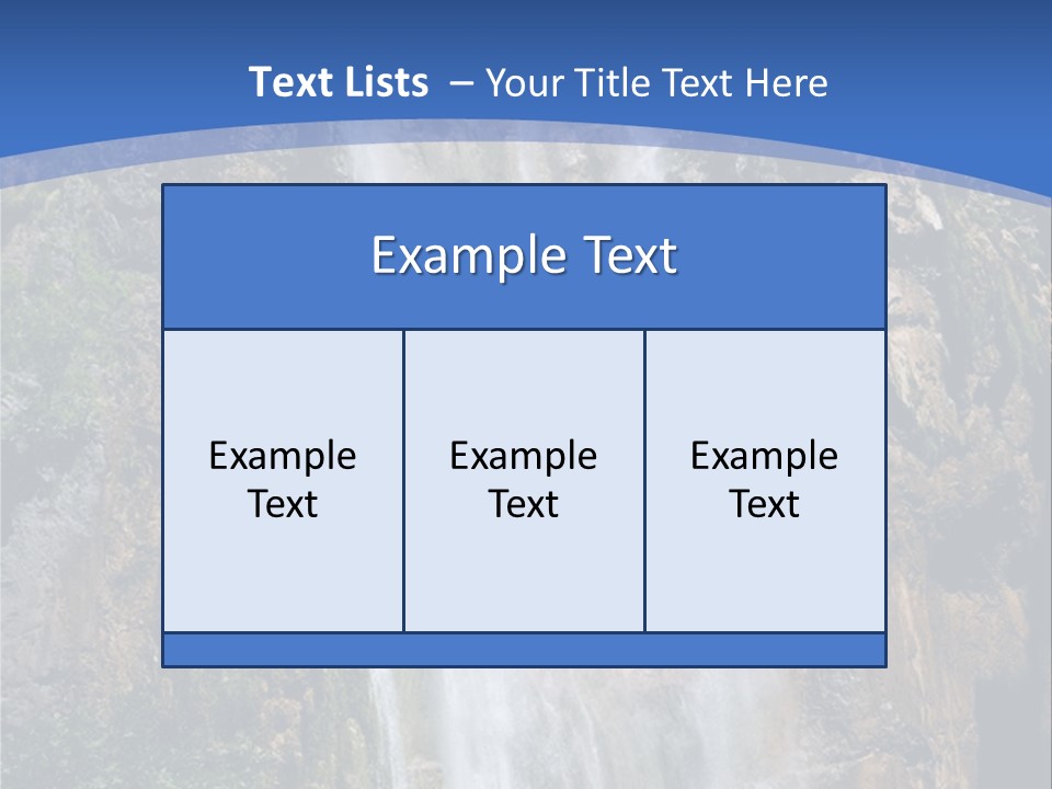 A Waterfall With A Blue Sky In The Background PowerPoint Template