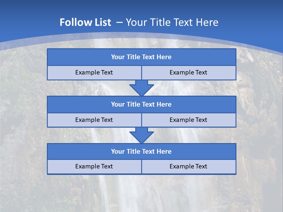 A Waterfall With A Blue Sky In The Background PowerPoint Template