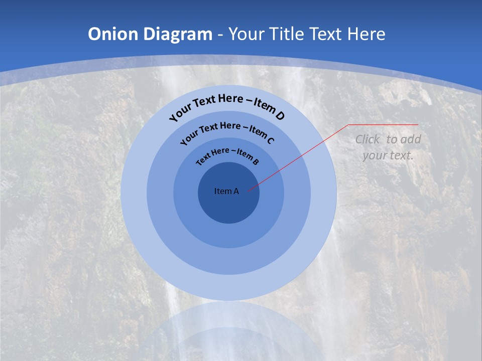 A Waterfall With A Blue Sky In The Background PowerPoint Template