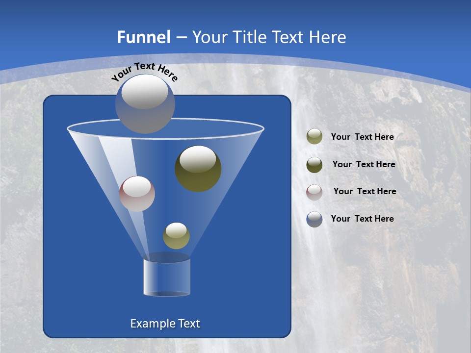 A Waterfall With A Blue Sky In The Background PowerPoint Template