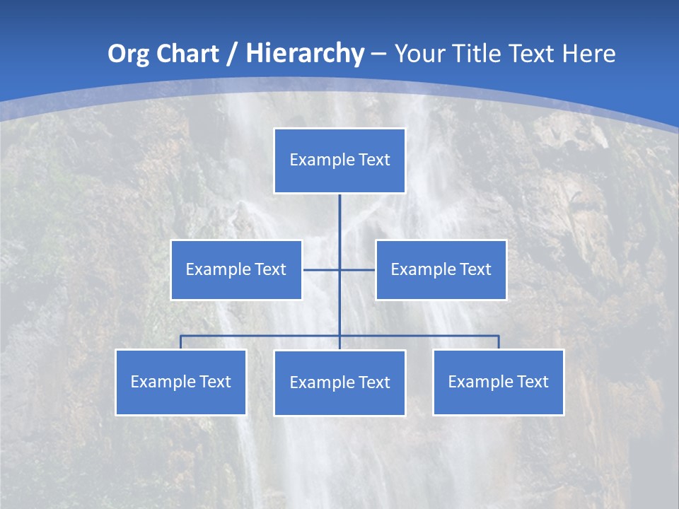 A Waterfall With A Blue Sky In The Background PowerPoint Template