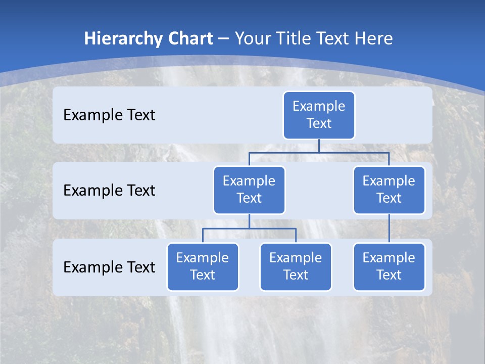 A Waterfall With A Blue Sky In The Background PowerPoint Template