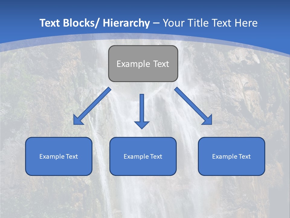 A Waterfall With A Blue Sky In The Background PowerPoint Template