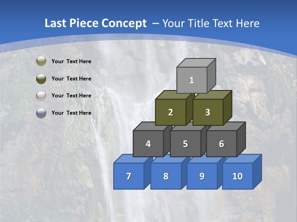 A Waterfall With A Blue Sky In The Background PowerPoint Template