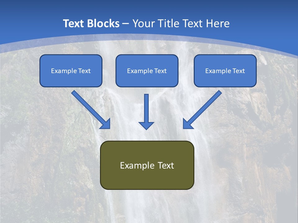 A Waterfall With A Blue Sky In The Background PowerPoint Template