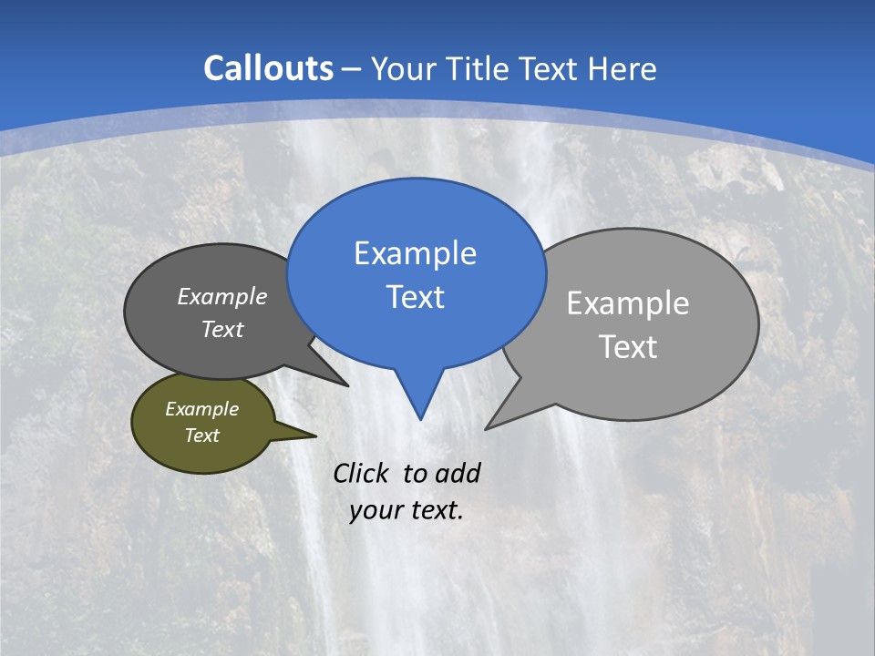 A Waterfall With A Blue Sky In The Background PowerPoint Template